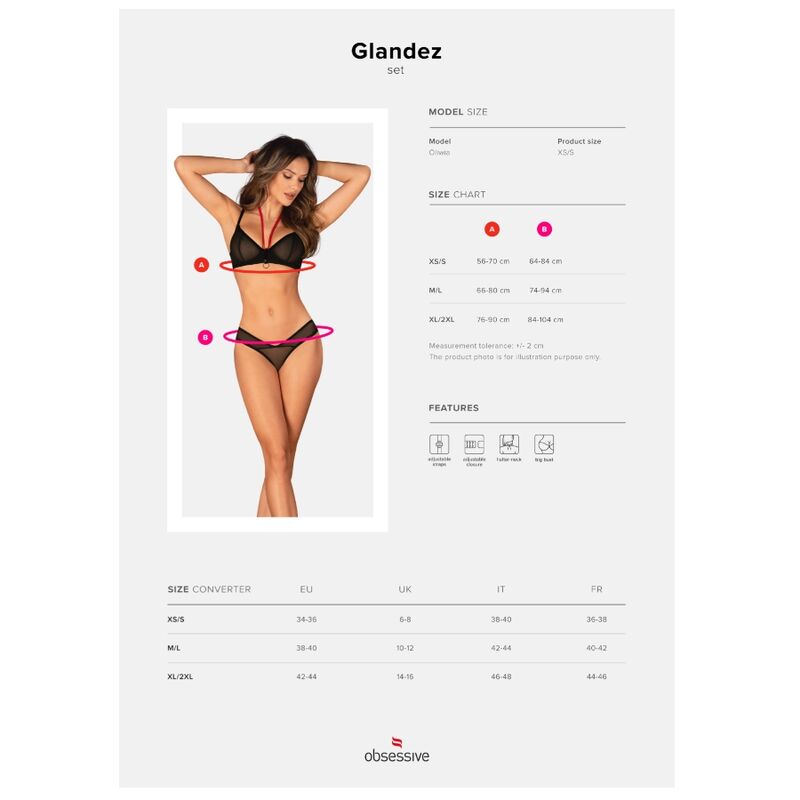 OBSESSIVE - GLANDEZ TWO PIECES SET XL/XXL