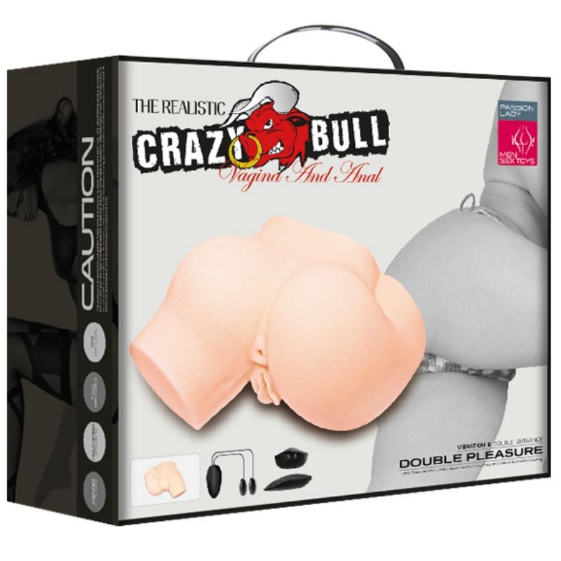 CRAZY BULL - REALISTIC ANUS AND VAGINA WITH VIBRATION DOUBLE PLEASURE