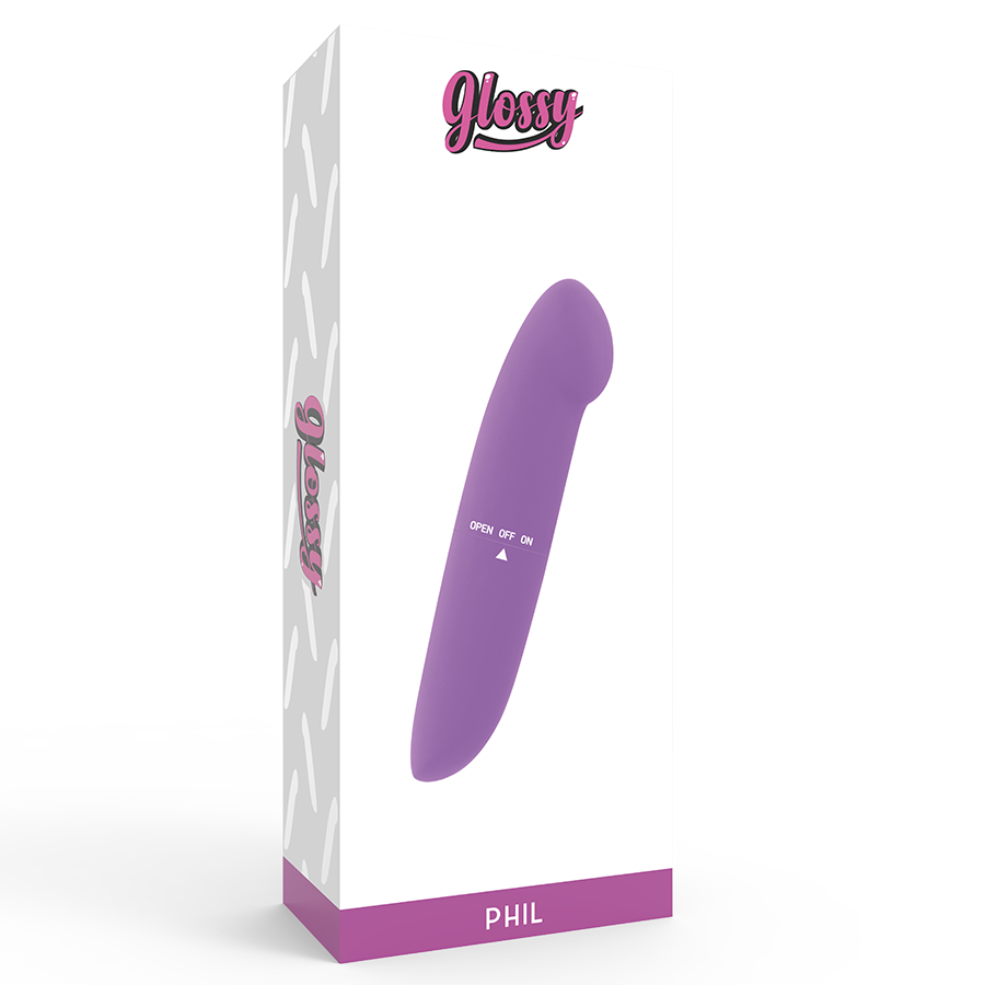 GLOSSY PHIL VIBRATOR PURPLE