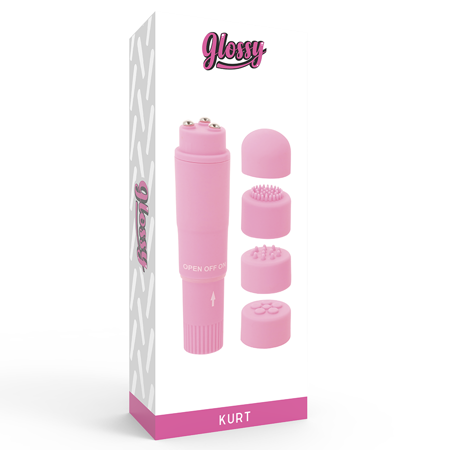 GLOSSY KURT POCKET MASSAGER PINK
