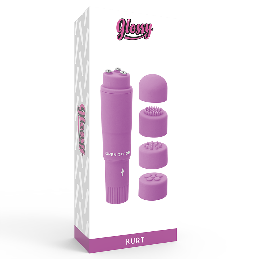 GLOSSY KURT POCKET MASSAGER PURPLE