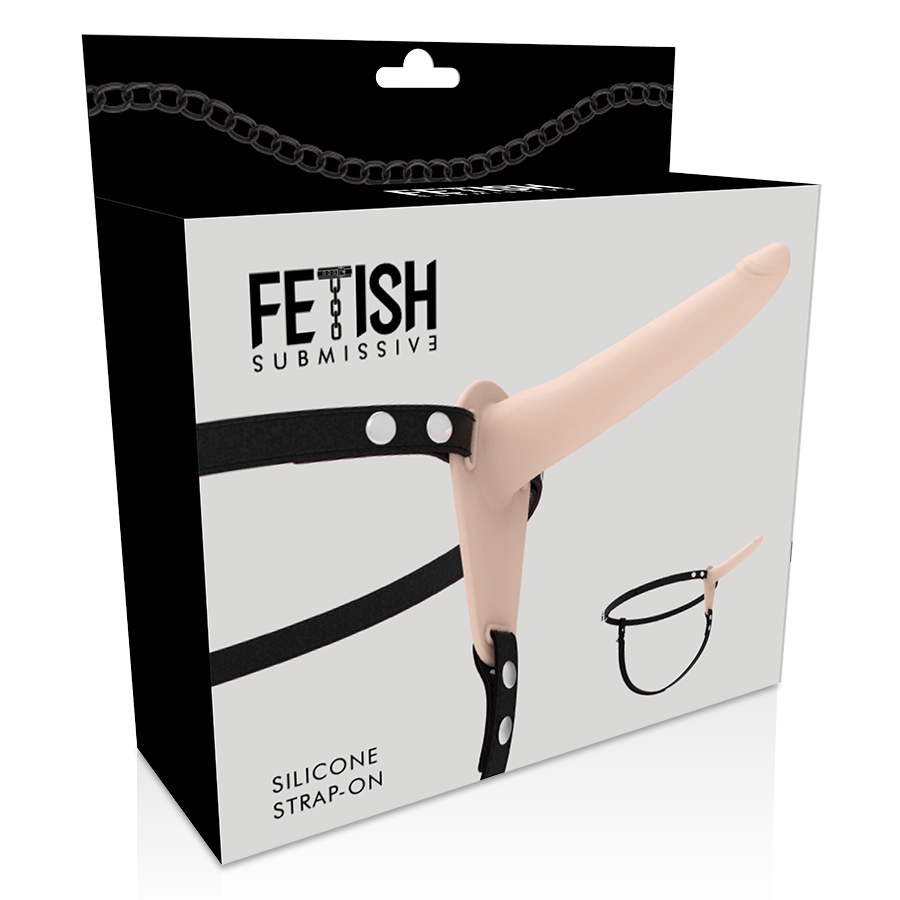 FETISH SUBMISSIVE SILICONE STRAP-ON FLESH 15CM