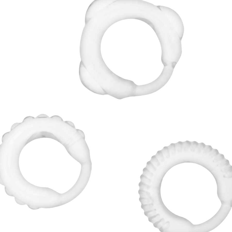 Addicted Toys C-Ring setti läpinäkyvä