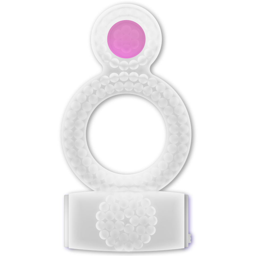 CASUAL LOVE- CASUAL RING VIBRATING DOUBLE PLEASURE TRANSPARENT