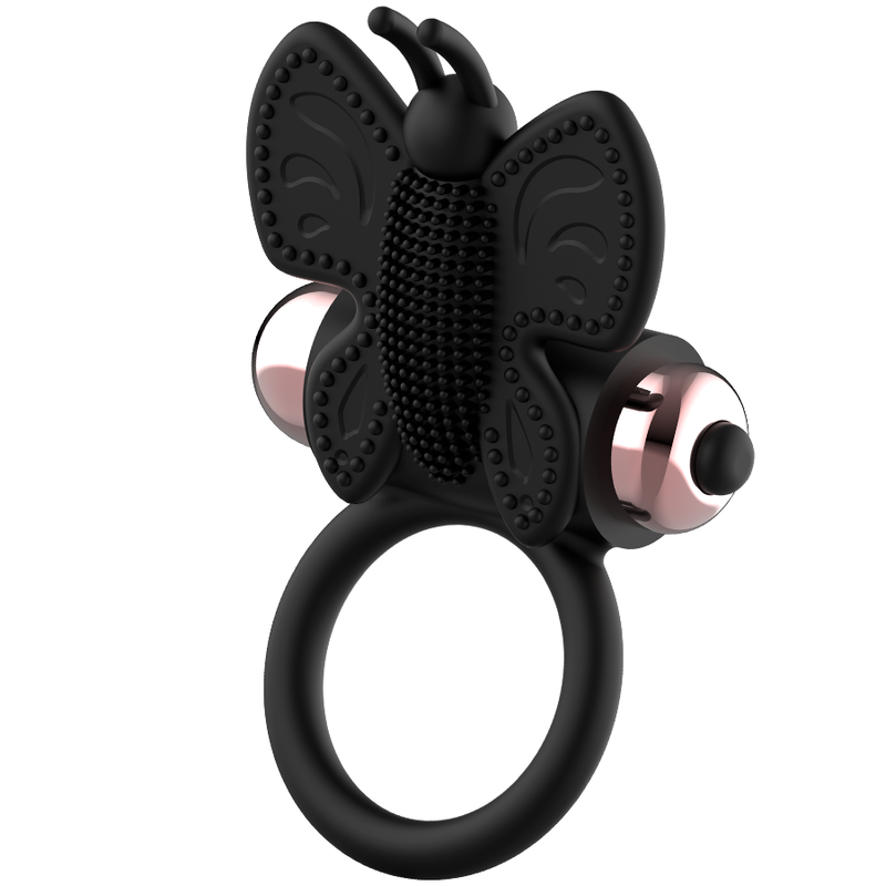 COQUETTE CHIC DESIRE COCK RING BUTTERFLY WITH VIBRATOR BLACK/ GOLD