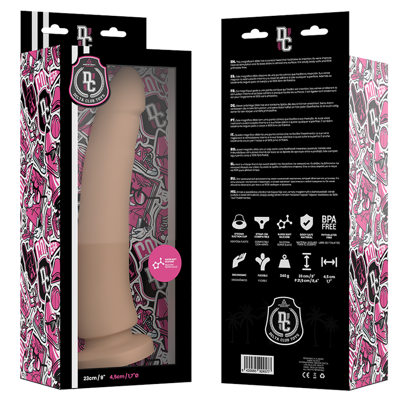 Deltaclub Imukupillinen dildo 23x4.5cm
