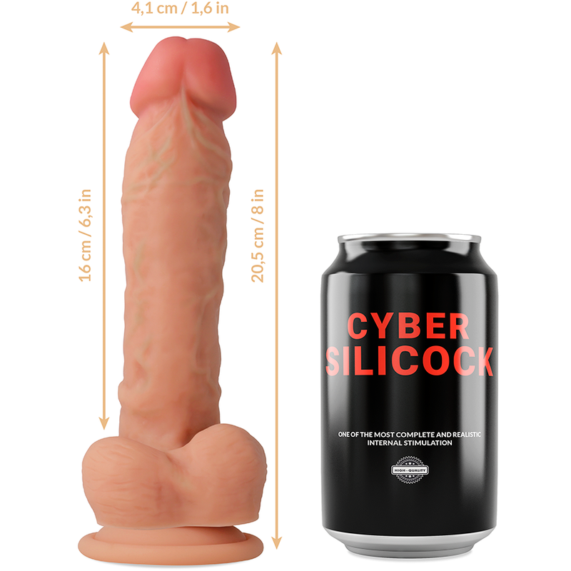 CYBERSILICOCK ULTRA REALISTIC SOFT LIQUID SILICONE DONG 20.5CM