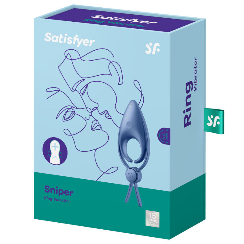 SATISFYER SNIPER  RING VIBRATOR BLUE