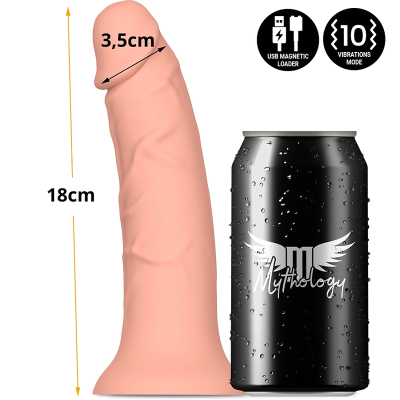 Mythology - Asher Original Dildo S - Vibraattori - Watchme Wireless yhteensopiva