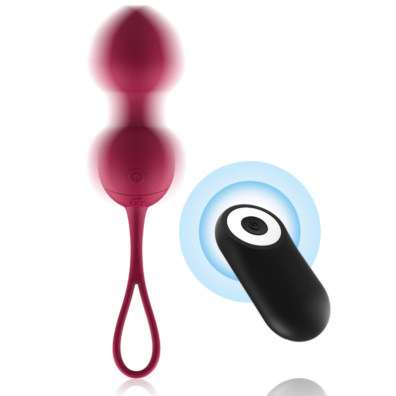 CICI BEAUTY- PREMIUM SILICONE 3 VIBRATING KEGEL BEADS REMOTE CONTROL