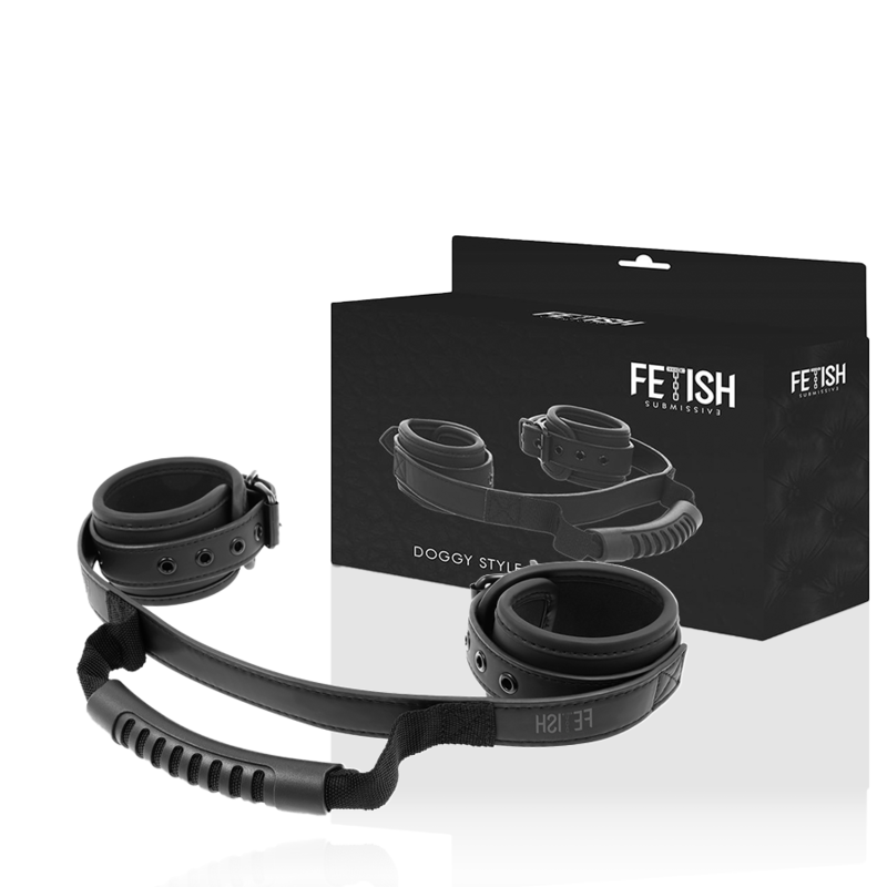 FETISH SUBMISSIVE CUFFS  WITH PULLER