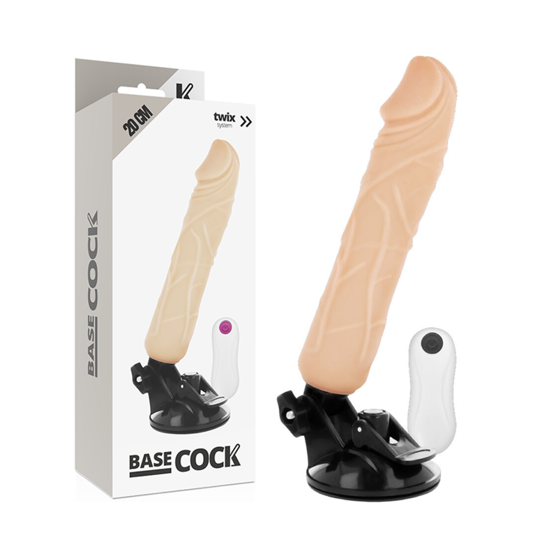 Basecock - Realistic Vibrator Remote Control Flesh 20cm -O- 4cm