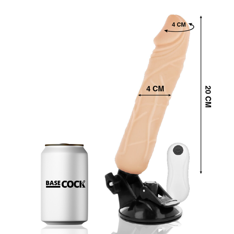 Basecock - Realistic Vibrator Remote Control Flesh 20cm -O- 4cm