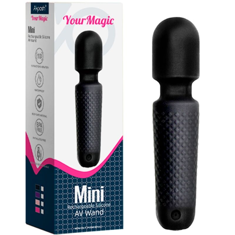 Armony - Your Magic Massager & Vibrator Rechargeable 10 Vibrations Wand Dots Black