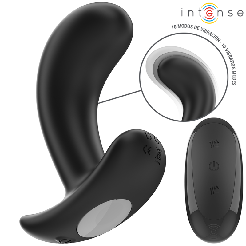 Intense - Chandler Anal Plug 10 Vibraitons Black Remote Control