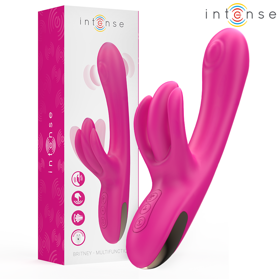 Intense - Britney Monitoiminen Jänisvibraattori 23cm Vaaleanpunainen