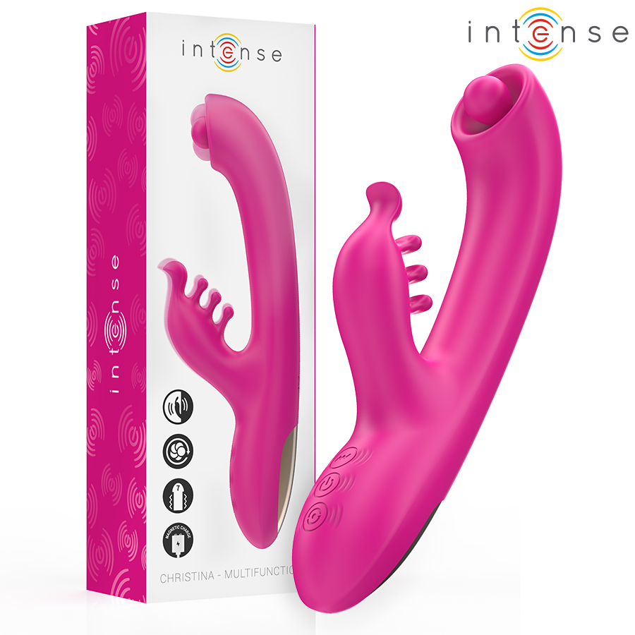 Intense - Christina Monitoiminen Jänisvibraattori 22.5cm vaaleanpunainen
