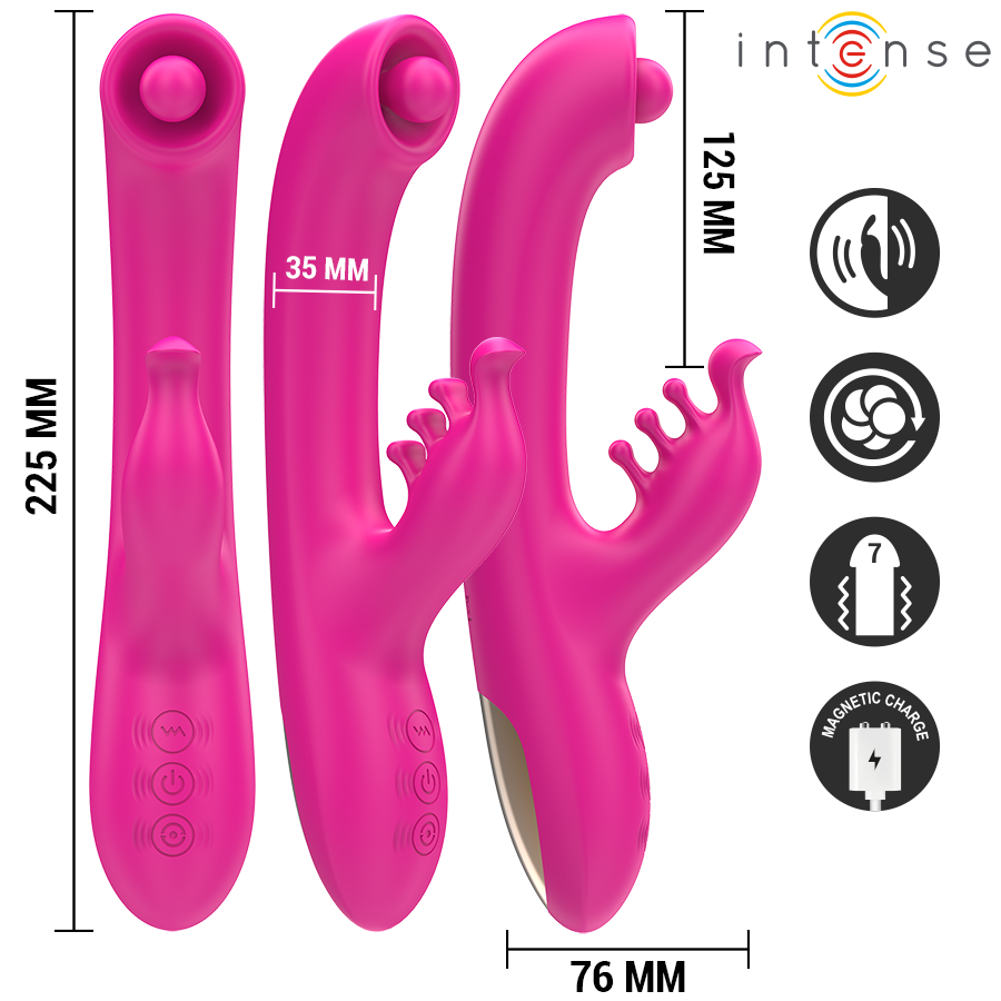 Intense - Christina Monitoiminen Jänisvibraattori 22.5cm vaaleanpunainen