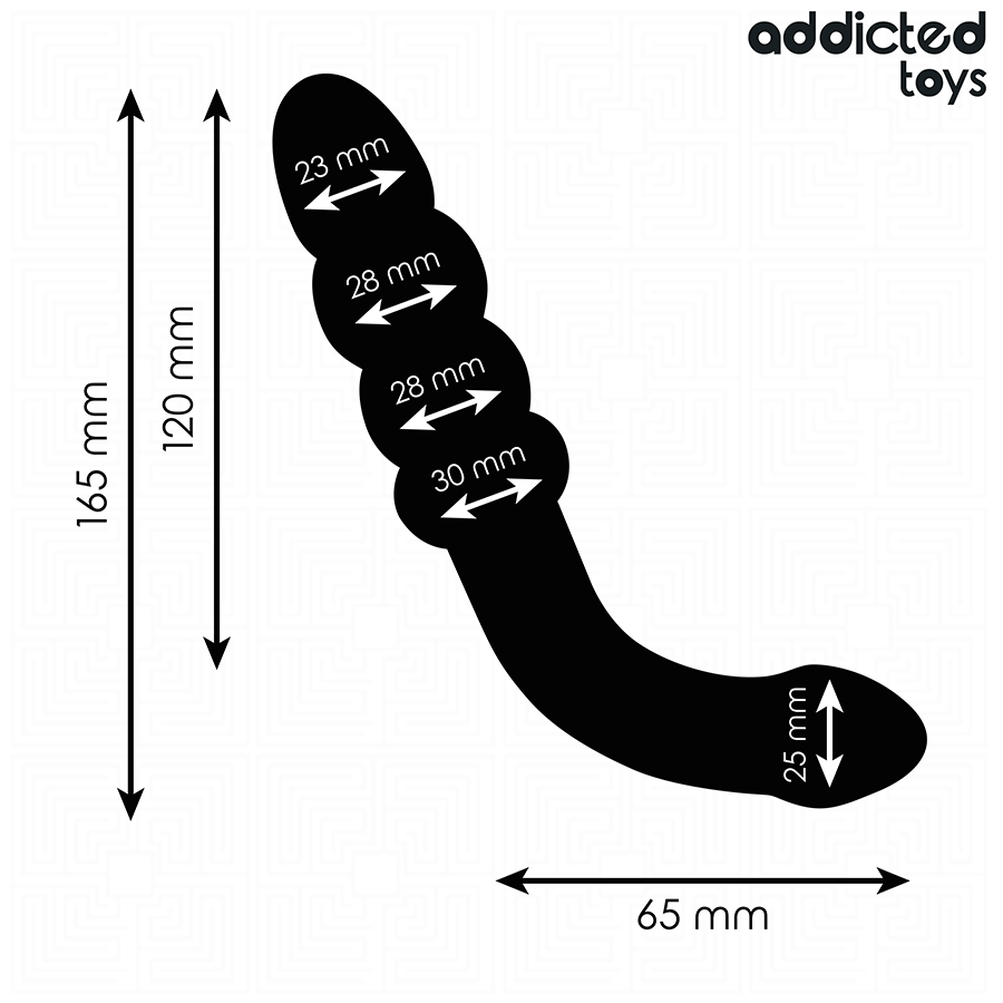 Addicted Toys - Tupla Anaalihieroja Silikoni 16.5cm
