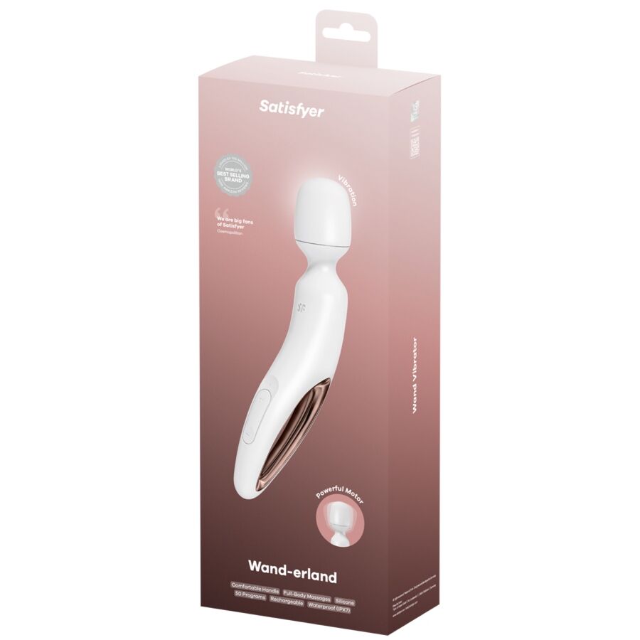 Satisfyer - Wand Erland Värisevä Hierontalaite, Valkoinen