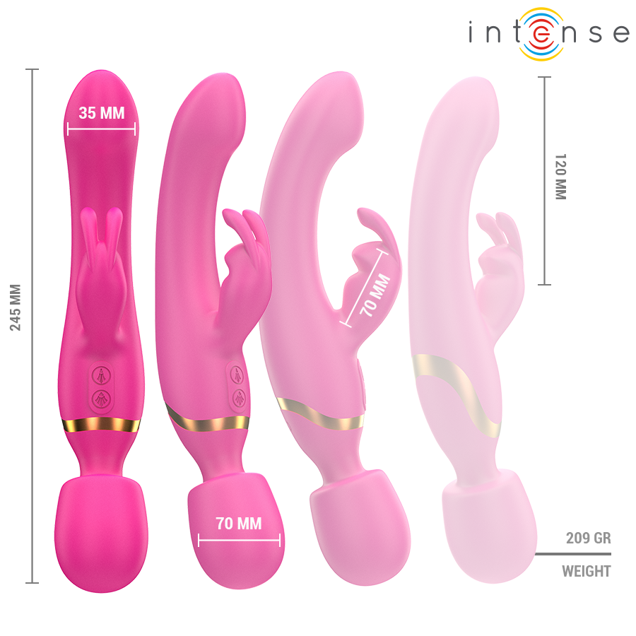 Intense - Winona Tupla Vibraattori Jänis & Wand