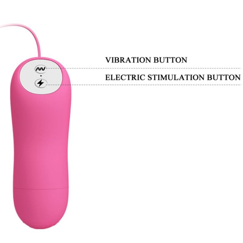 ROMANTIC WAVE VIBRATING AND ELECTRIC SHOCK NIPPLE CLAMPS FUCHSIA