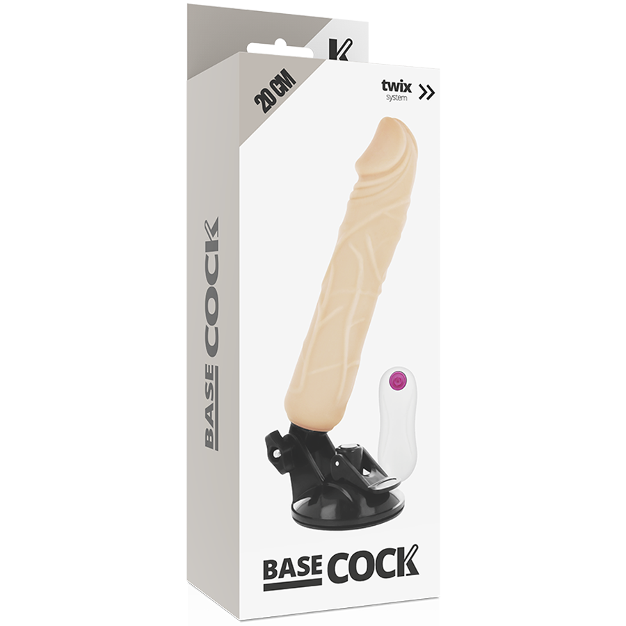 Basecock - Realistic Vibrator Remote Control Flesh 20cm -O- 4cm