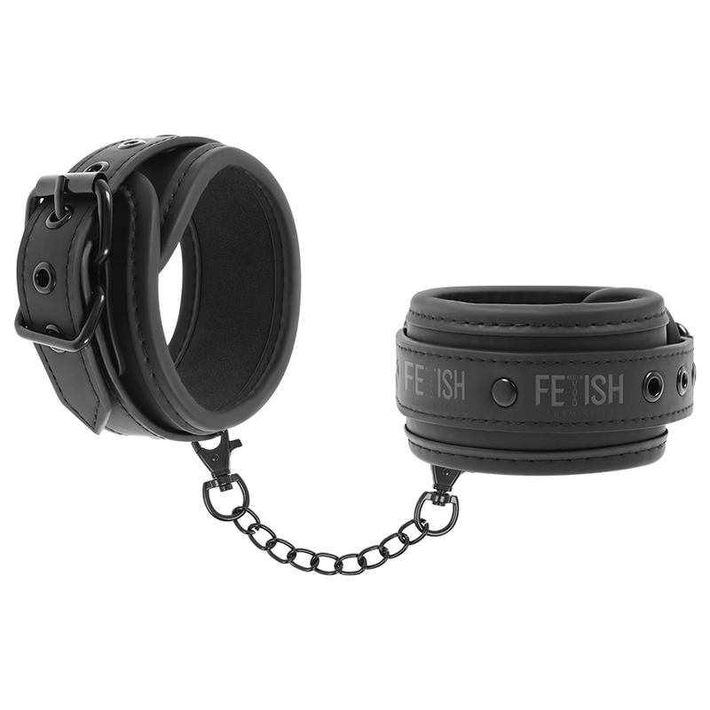 FETISH SUBMISSIVE HANDCUFFS VEGAN LEATHER