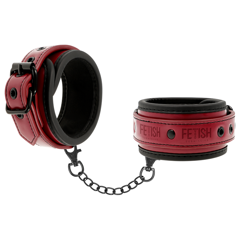 FETISH SUBMISSIVE DARK ROOM HANDCUFFS VEGAN LEATHER