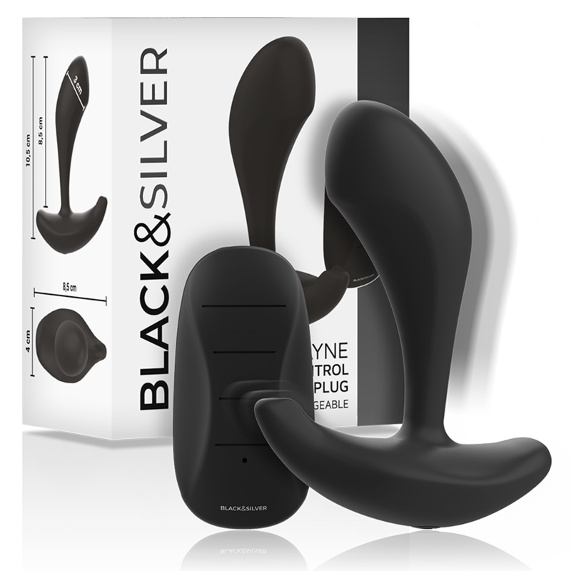 Black&Silver - Dwayne Silikoninen Anustappi kauko-ohjauksella