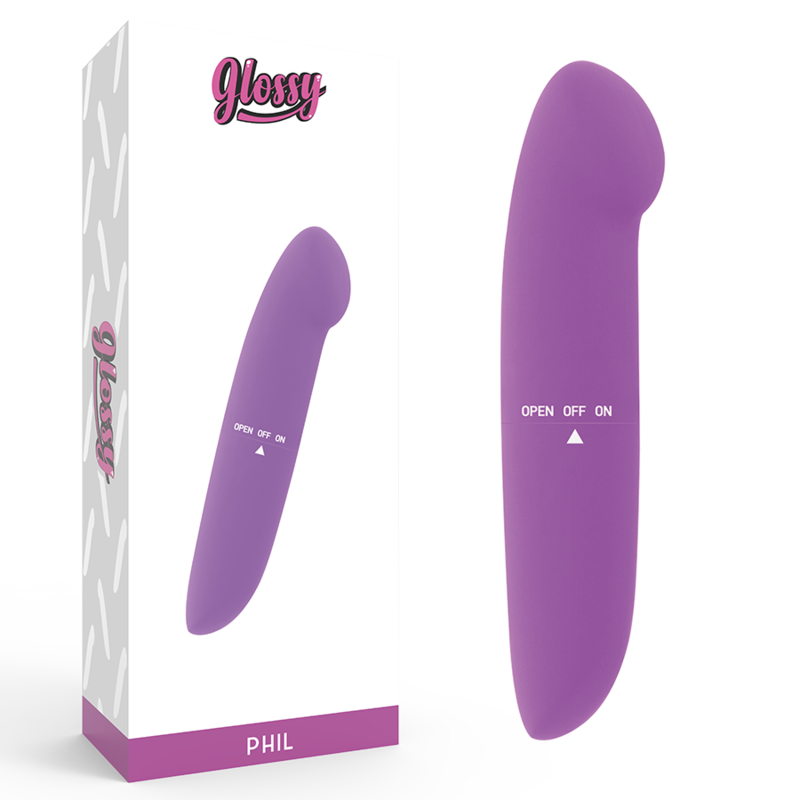 GLOSSY PHIL VIBRATOR PURPLE