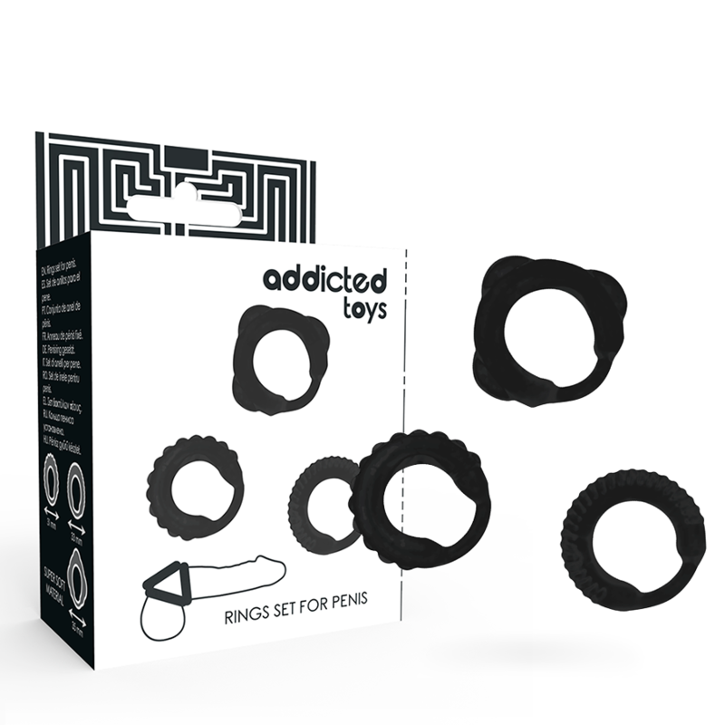 Addicted Toys  C-ring Setti Musta