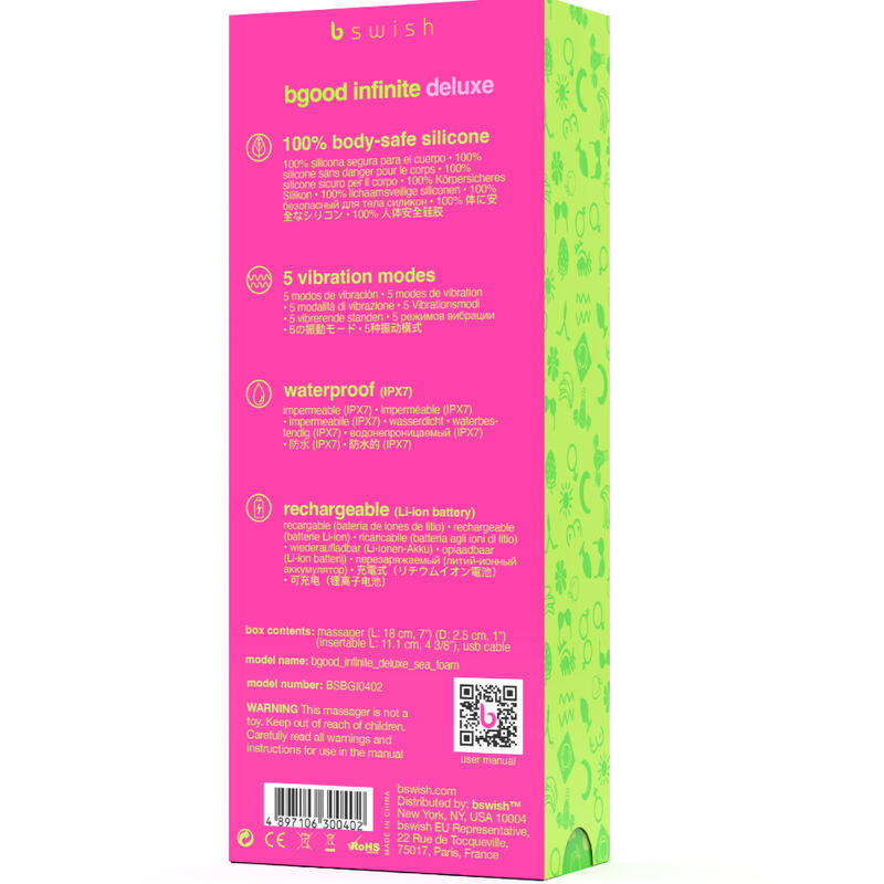 Bswish - Bgood Infinite Deluxe Silicone Rechargeable Vibrator Sea Foam