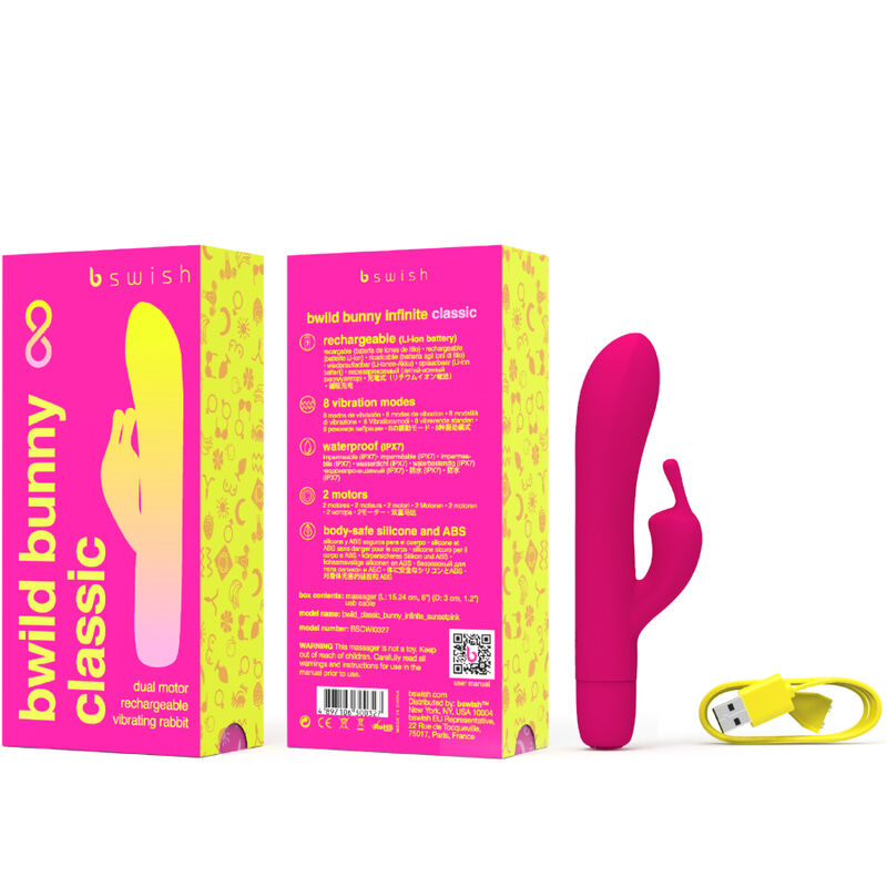 Bswish - Bwild Bunny Infinite Classic Silicone Rechargeable Vibrator Sunset Pink