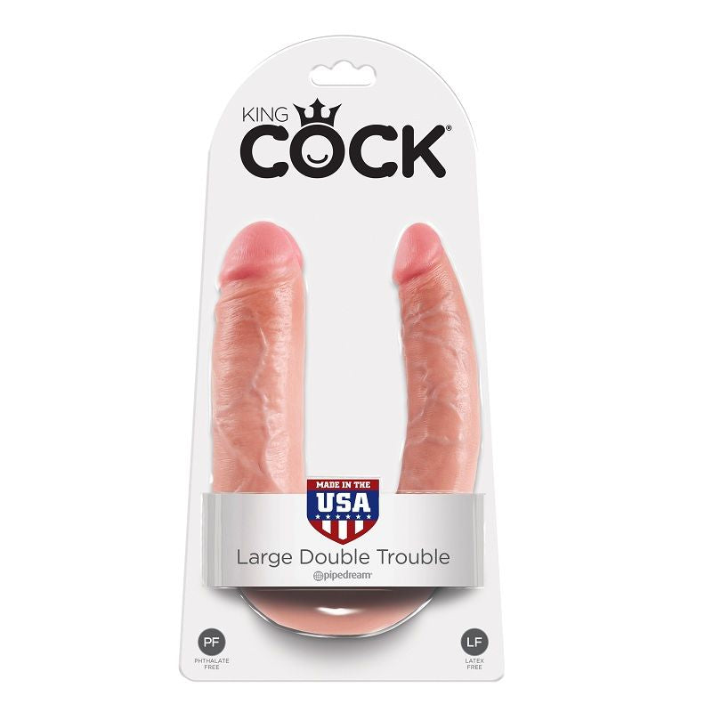 KING COCK U-SHAPED LARGE DOUBLE TROUBLE FLESH