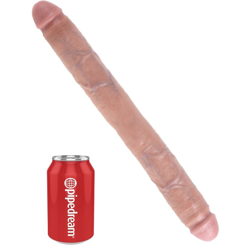 KING COCK THICK DOUBLE DILDO FLESH 40.6 CM