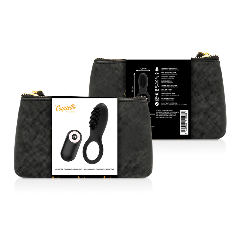 COQUETTE CHIC DESIRE COCK RING REMOTE CONTROL RECHARGEABLE BLACK/ GOLD