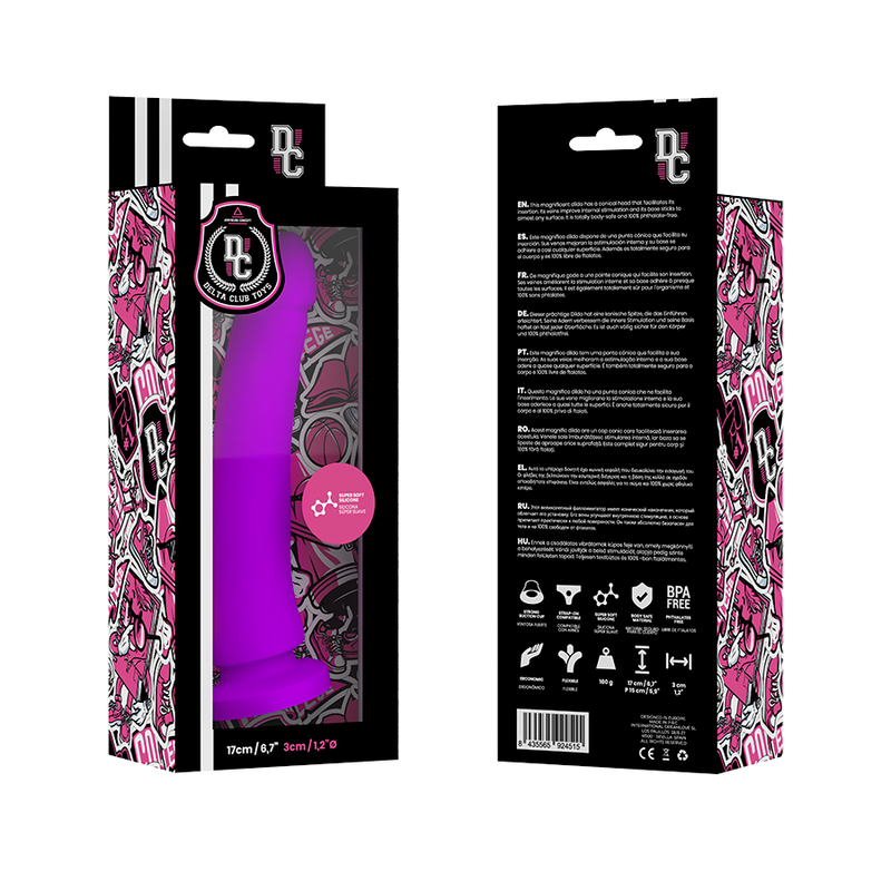 DELTA CLUB TOYS DONG PURPLE SILICONE 17 X 3 CM