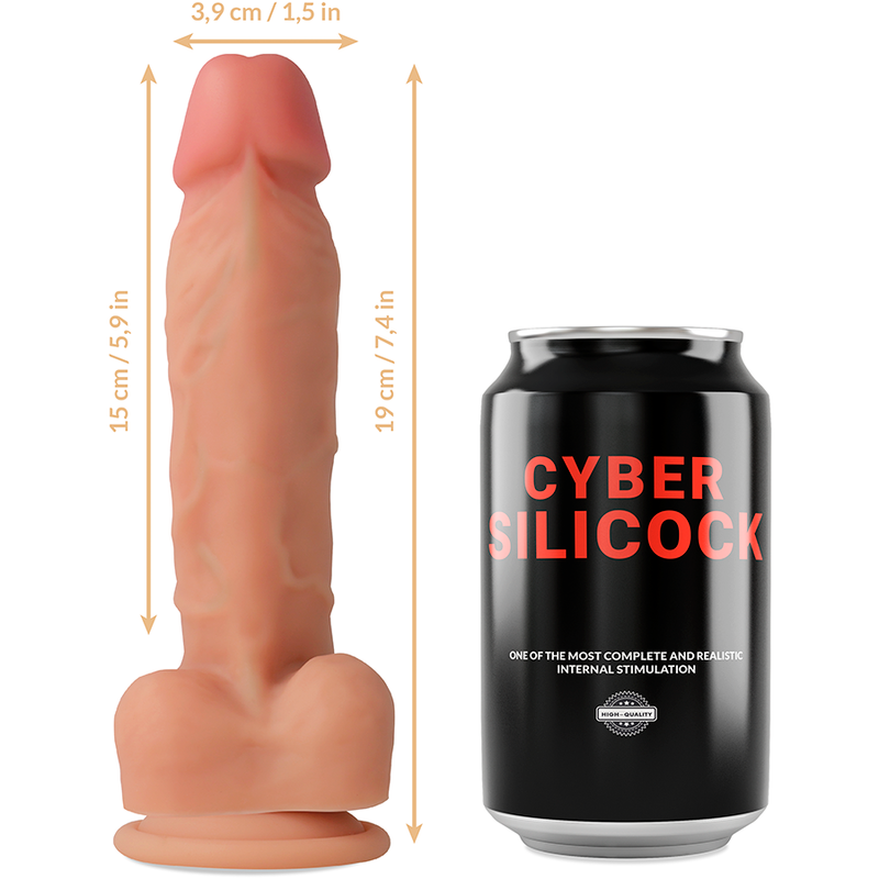CYBER SILICOCK  OLIVER ULTRA REALISTIC SOFT LIQUID SILICONE  19 CM